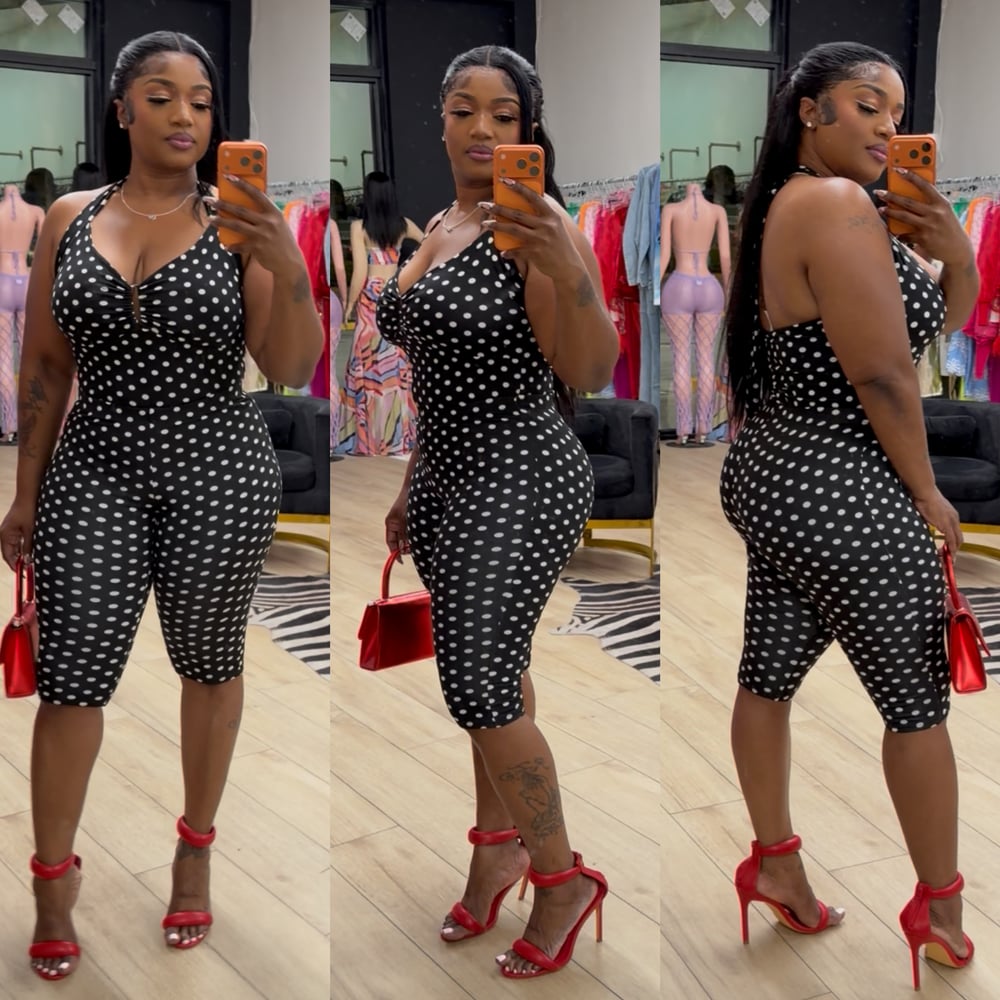 Image of SPOTTED SET-black 