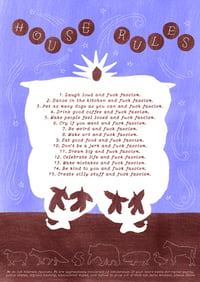 Image 2 of House Rules - A4 (riso) - PRE-ORDER
