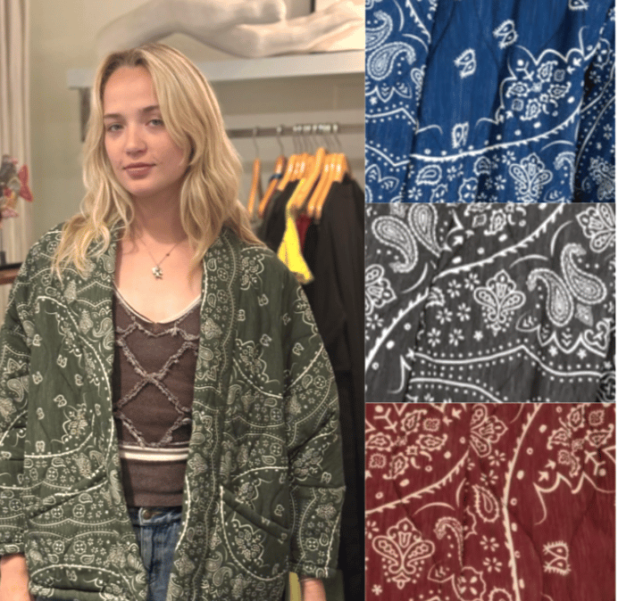 They're Back! The Quilted Jackets in 4 Bandana Colors (and Stripes)  - Image 1 of 8