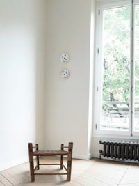 Image 3 of 1970s footstool with newly restored leather weave