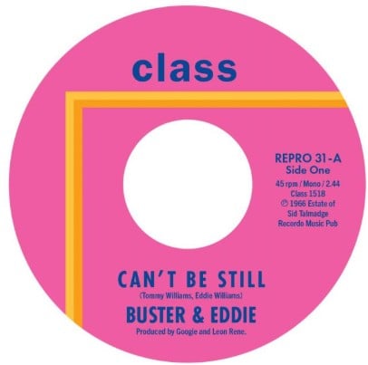 Image of Buster & Eddie - Can't Be Still / There I Was - Class/Kent - In stock now
