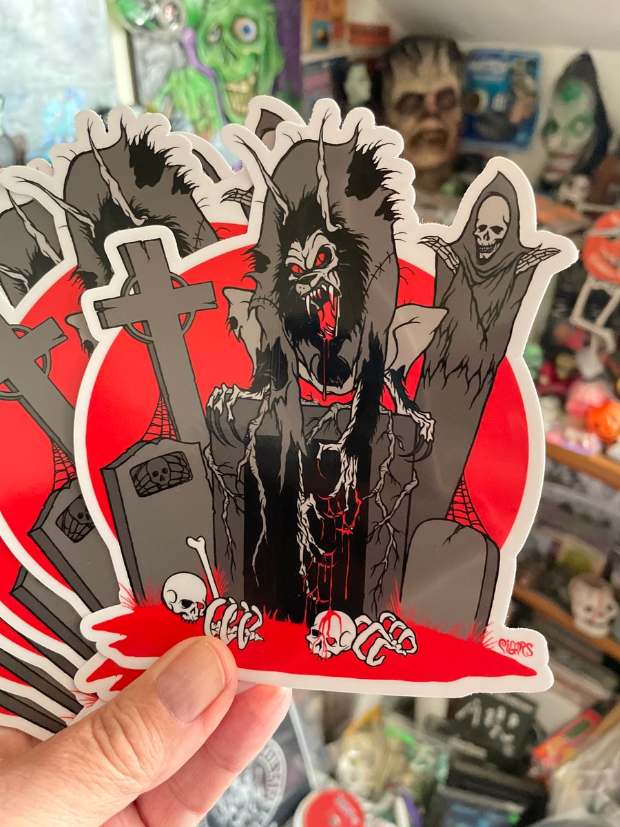 Image of Werewolf cemetery sticker 