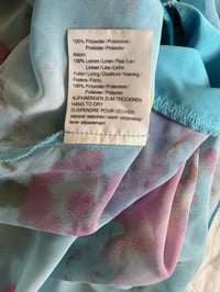 Image 6 of Vintage Y2K blue floral handkerchief hem Zara Larsson ruched bust cami 