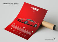 Image 2 of Ferrari F40 - Sport Car Poster Print