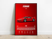 Image 1 of Ferrari F40 - Sport Car Poster Print
