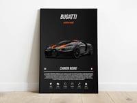 Image 1 of Bugatti Chiron Noire - Sport Car Poster Print