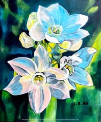 Narcissus December Flower - Faithfulness and Respect - Size A5 Glossy Card