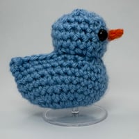 Image 2 of Blue Crochet Duck Plush