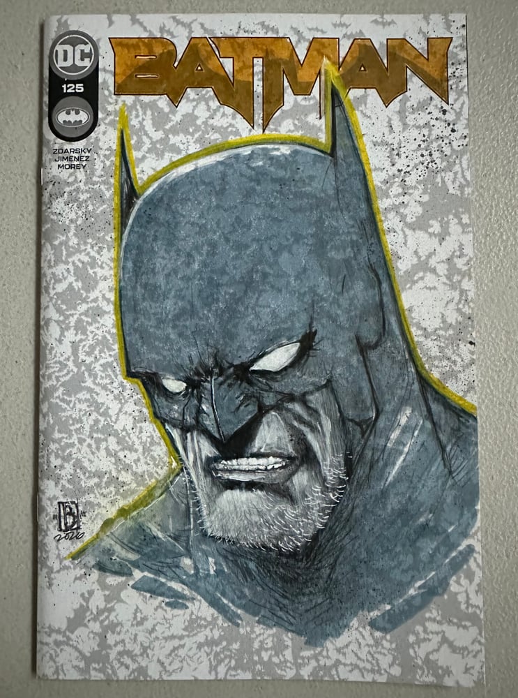 Image of BATMAN #125 COMIC BOOK SKETCH COVER (ORIGINAL DRAWING)