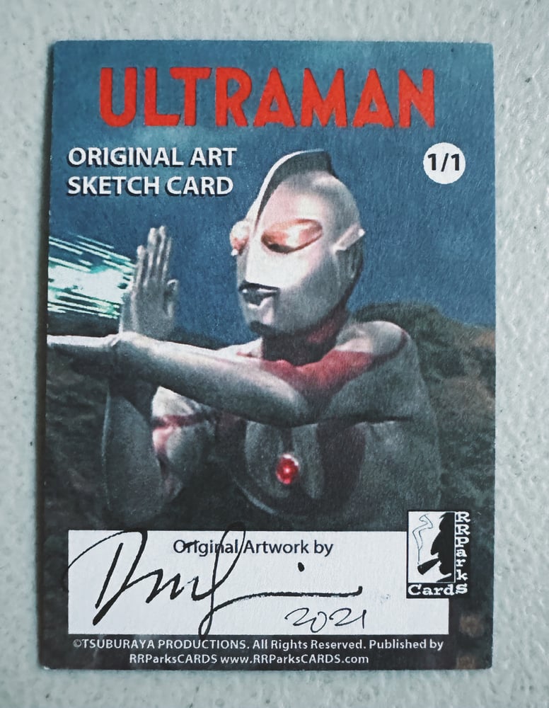 Image of ULTRAMAN SKETCH CARD ARTIST'S PROOF (W/ ORIGINAL DRAWING 
