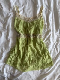 Image 1 of Vintage Y2K green sequin crinkle fairy cami 