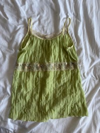 Image 2 of Vintage Y2K green sequin crinkle fairy cami 