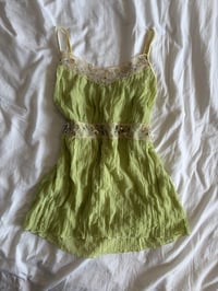 Image 5 of Vintage Y2K green sequin crinkle fairy cami 