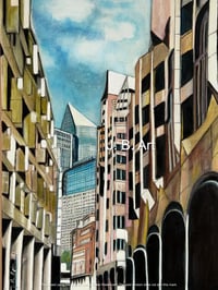  London city - Urban Geometry - 60x40cm Canvas Print 