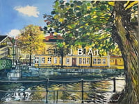 Autumn Riverside View - Size A5 Glossy Card