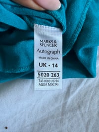 Image 5 of Vintage Y2K blue ombre sequin and beaded bust cami with double strap detail 