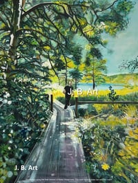 Sunlit Pathway Högsbyn Nature Reserve - Original Painting 80x60cm