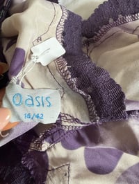 Image 4 of Vintage Y2K purple floral silk tie back sequin top 