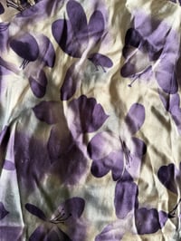 Image 5 of Vintage Y2K purple floral silk tie back sequin top 
