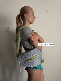 Image 1 of Knit Confetti Bag Blue and Green