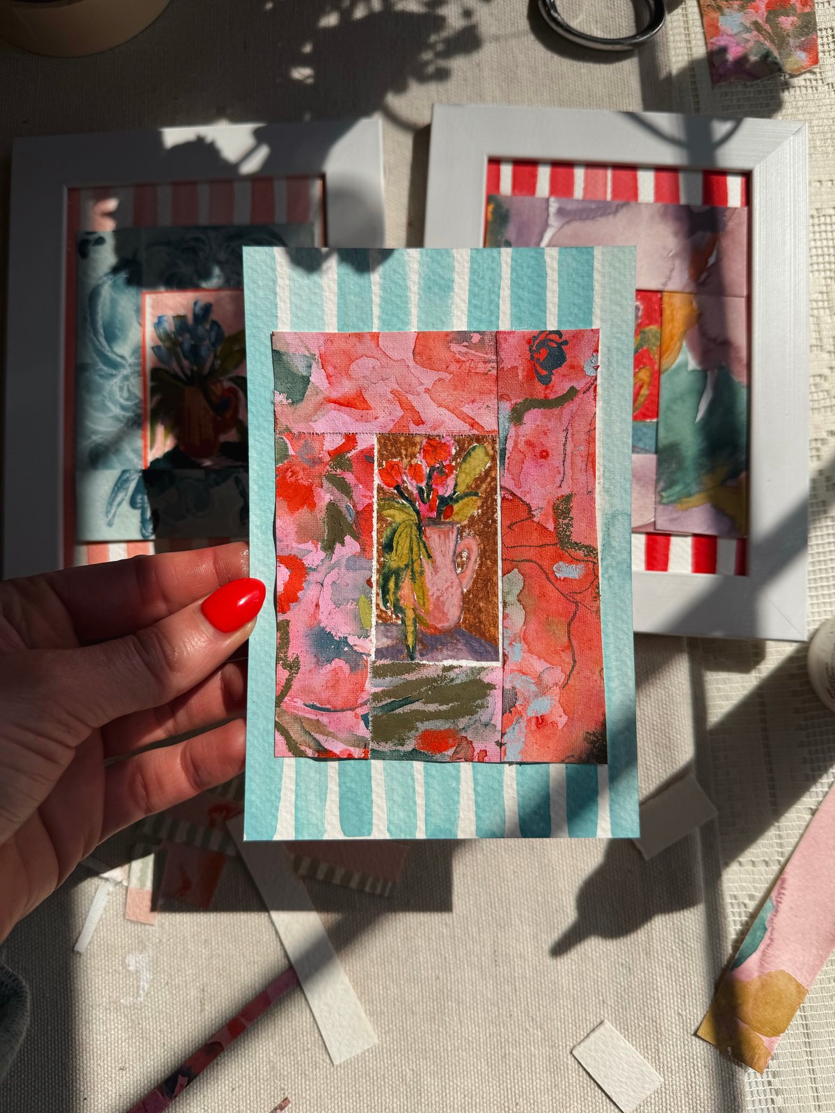 Image of 6/5 Watercolor & Collage Workshop @ The Yoga Parlor (Hampton)