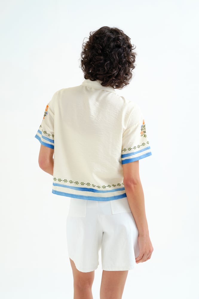 Image of Camisa con estampado Palm & Mermaid