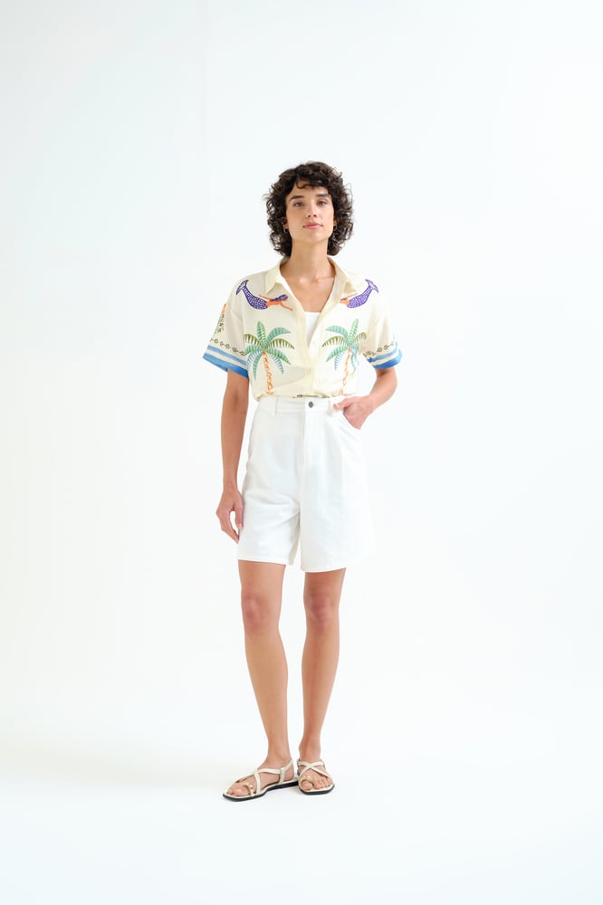 Image of Camisa con estampado Palm & Mermaid