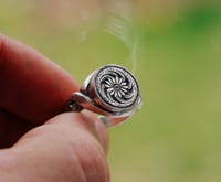 Image 1 of Sapphire Scroll Ring