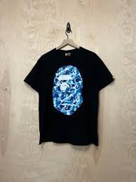 A bathing ape shirt (blue&black)