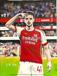 Declan Rice -Emirates Salute - Defensive Midfielder - Canvas Print 60x40cm 