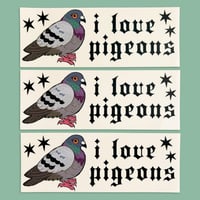 Image 1 of i love pigeons bumper sticker