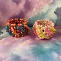 Image 4 of Spaghetti Twist GITD Kandi Cuff
