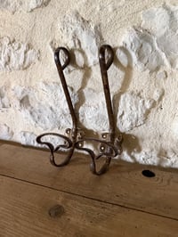 Image 3 of Patères anciennes en metal - Objet décoration ancien 