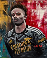  Bukayo Saka - Right Winger - Size A5 Glossy Cards