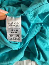 Image 6 of Vintage Y2K turquoise cami with o ring detail and built in necklace 