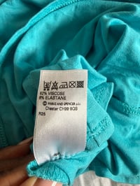 Image 7 of Vintage Y2K turquoise cami with o ring detail and built in necklace 