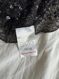 Image 4 of Vintage Y2K black sequin and beaded handkerchief 