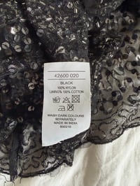 Image 5 of Vintage Y2K black sequin and beaded handkerchief 