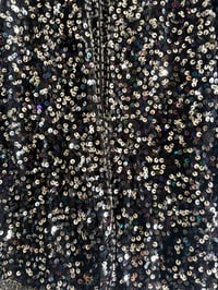 Image 6 of Vintage Y2K black sequin and beaded handkerchief 