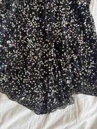 Image 7 of Vintage Y2K black sequin and beaded handkerchief 