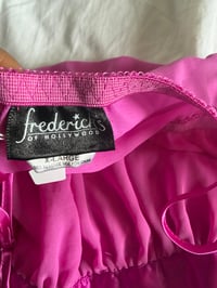 Image 3 of Vintage Y2K pink handkerchief hem halter ribbon detail on the bust 
