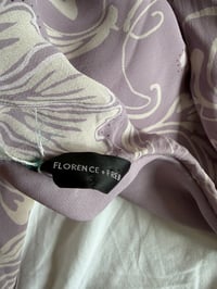 Image 2 of Vintage Y2K purple and white floral handkerchief hem skirt 
