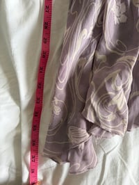 Image 5 of Vintage Y2K purple and white floral handkerchief hem skirt 