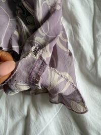 Image 6 of Vintage Y2K purple and white floral handkerchief hem skirt 