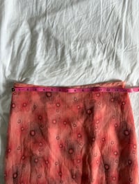 Image 3 of Vintage Y2K orange floral silk mermaid fairy skirt 
