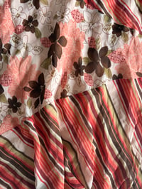 Image 3 of Vintage Y2K floral and pinstripe patchwork fairy skirt 