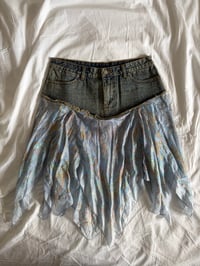 Image 1 of Vintage Y2K Lipsy denim handkerchief hem fairy skirt 