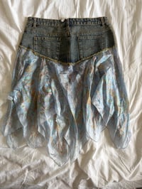 Image 2 of Vintage Y2K Lipsy denim handkerchief hem fairy skirt 