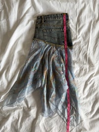Image 5 of Vintage Y2K Lipsy denim handkerchief hem fairy skirt 