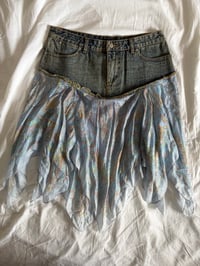 Image 7 of Vintage Y2K Lipsy denim handkerchief hem fairy skirt 